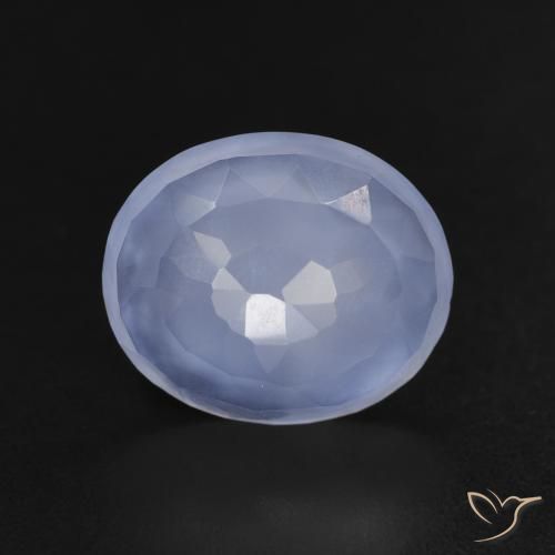 3.05ct Natural Purplish Blue Chalcedony, Oval, Transparent