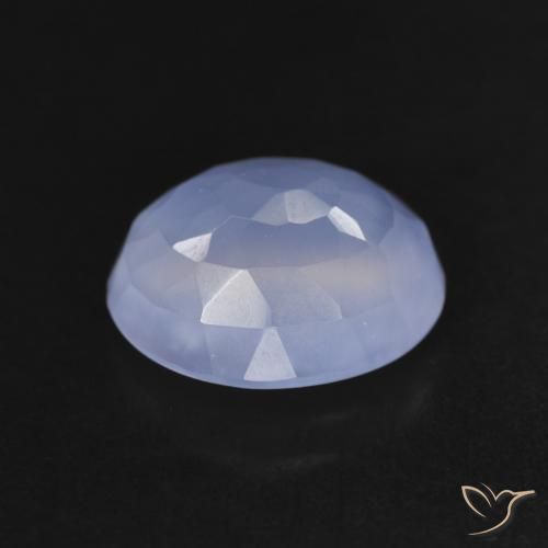 Chalcedony Gemstone in 11 x 9 mm (calibrated) Size for Sale, Chalcedony Stone in Purplish Blue Color