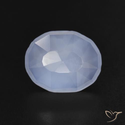 3.22ct Natural Purplish Blue Chalcedony, Oval, Transparent