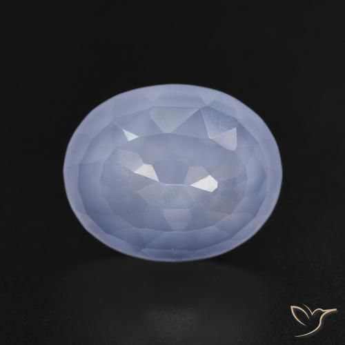 3.32ct Natural Purplish Blue Chalcedony, Oval, Transparent