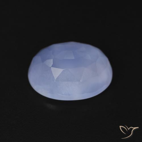 Chalcedony Gemstone in 11 x 9 mm (calibrated) Size for Sale, Chalcedony Stone in Purplish Blue Color