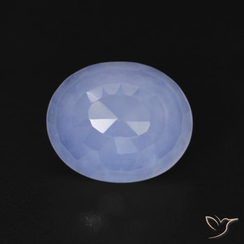 3.56ct Natural Purplish Blue Chalcedony, Oval, Transparent