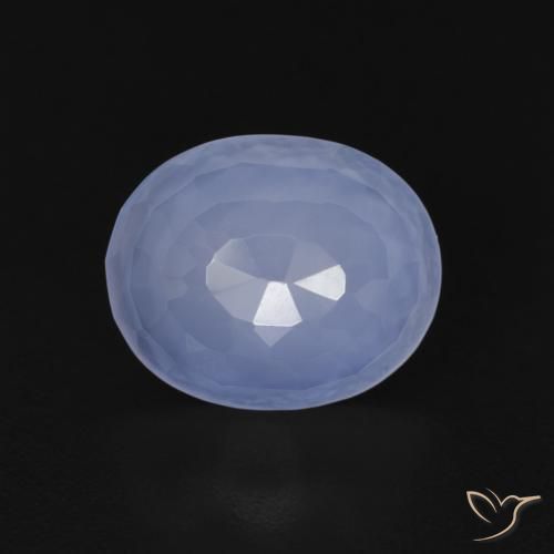 3.34ct Natural Purplish Blue Chalcedony, Oval, Transparent