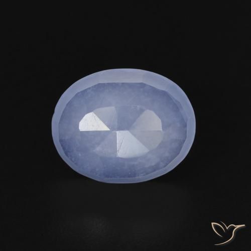 2.56ct Natural Purplish Blue Chalcedony, Oval, Transparent