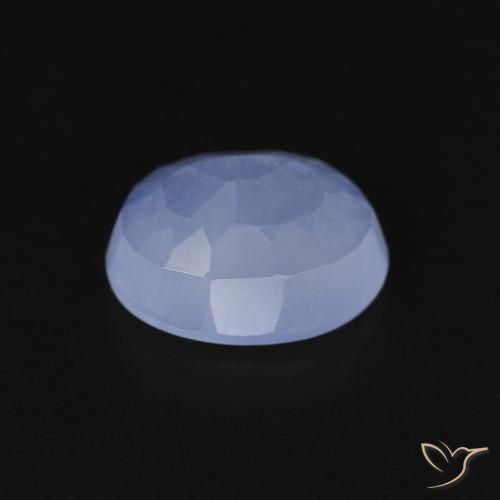 Chalcedony Gemstone in 10 x 8 mm (calibrated) Size for Sale, Chalcedony Stone in Purplish Blue Color