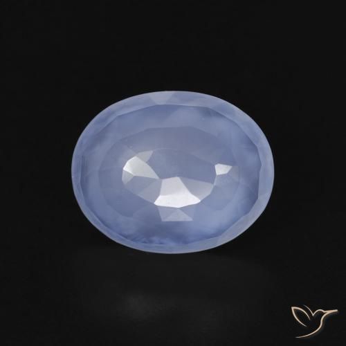2.45ct Natural Purplish Blue Chalcedony, Oval, Transparent