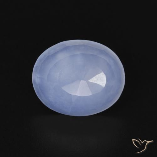 2.47ct Natural Purplish Blue Chalcedony, Oval, Transparent