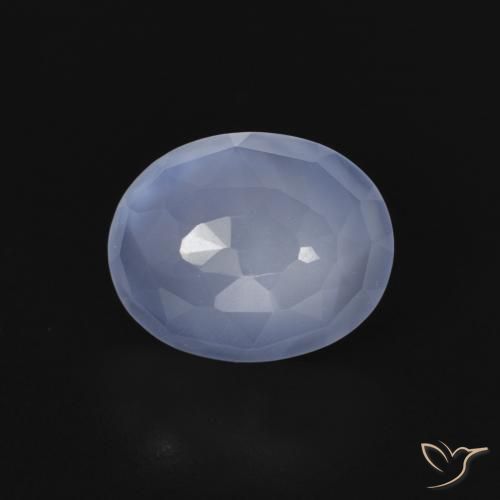 2.75ct Natural Purplish Blue Chalcedony, Oval, Transparent