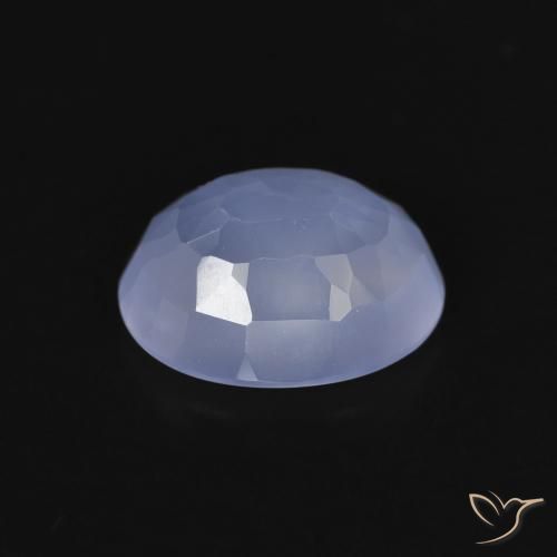 Chalcedony Gemstone in 11 x 9 mm (calibrated) Size for Sale, Chalcedony Stone in Purplish Blue Color