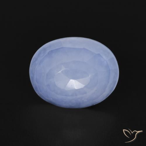 2.66ct Natural Purplish Blue Chalcedony, Oval, Transparent