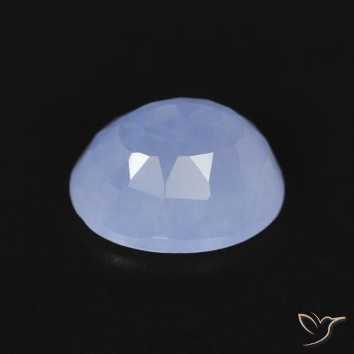 Chalcedony Gemstone in 10 x 8 mm (calibrated) Size for Sale, Chalcedony Stone in Purplish Blue Color