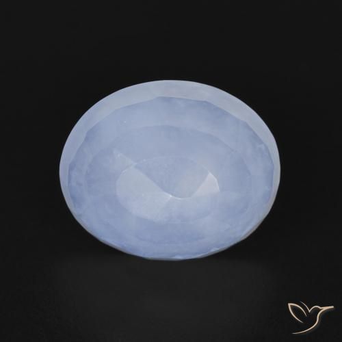 3.37ct Natural Purplish Blue Chalcedony, Oval, Transparent