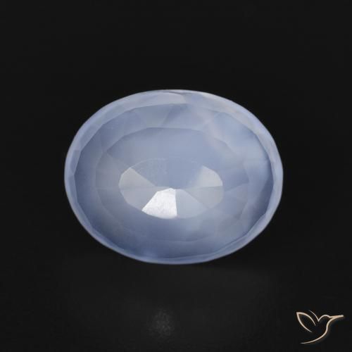 2.40ct Natural Purplish Blue Chalcedony, Oval, Transparent