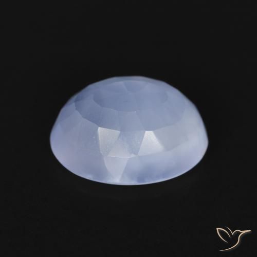 Chalcedony Gemstone in 10 x 8 mm (calibrated) Size for Sale, Chalcedony Stone in Purplish Blue Color