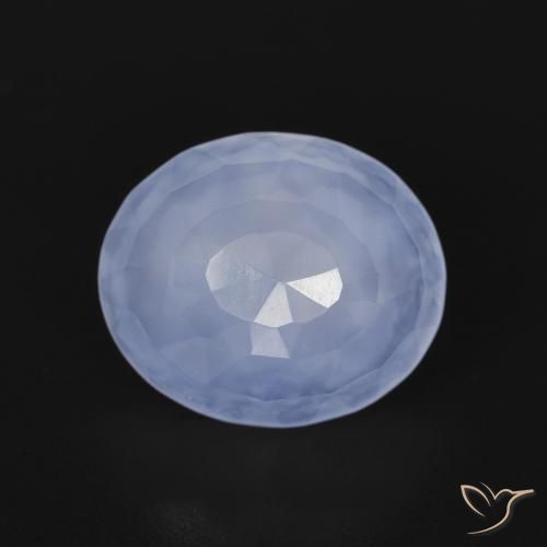 3.14ct Natural Purplish Blue Chalcedony, Oval, Transparent