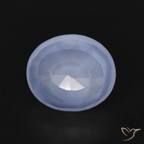3.03ct Natural Purplish Blue Chalcedony, Oval, Transparent