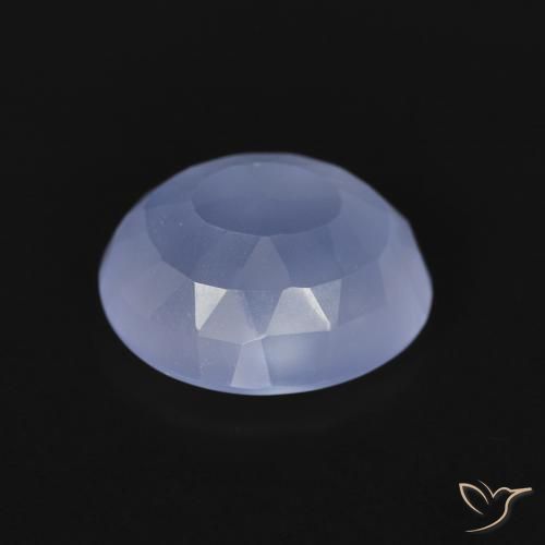 Chalcedony Gemstone in 10.4 x 9 mm Size for Sale, Chalcedony Stone in Purplish Blue Color