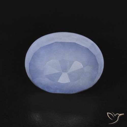 2.61ct Natural Purplish Blue Chalcedony, Oval, Transparent