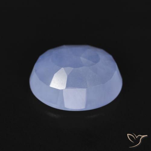 Chalcedony Gemstone in 10 x 8 mm (calibrated) Size for Sale, Chalcedony Stone in Purplish Blue Color