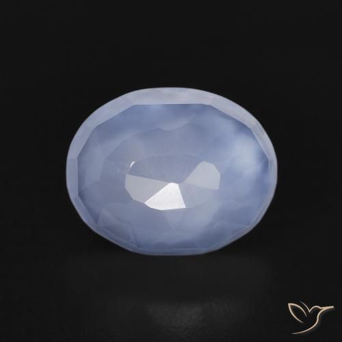 2.57ct Natural Purplish Blue Chalcedony, Oval, Transparent