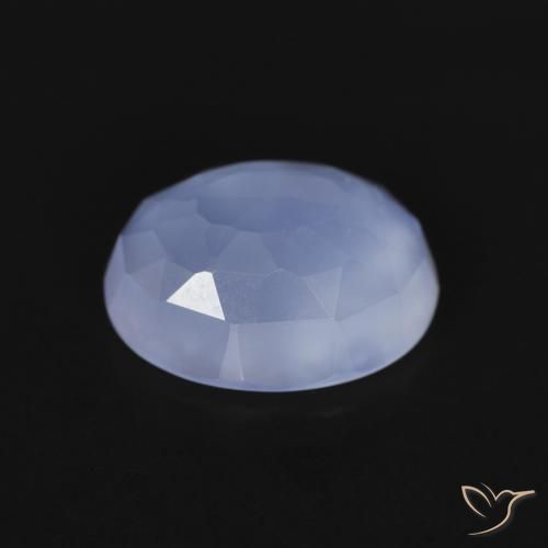 Chalcedony Gemstone in 10 x 8 mm (calibrated) Size for Sale, Chalcedony Stone in Purplish Blue Color