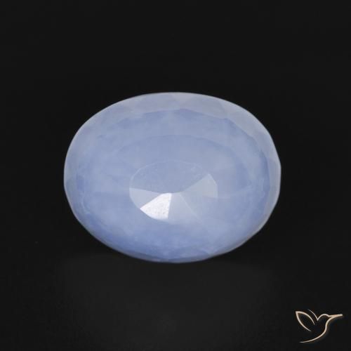 2.70ct Natural Purplish Blue Chalcedony, Oval, Transparent