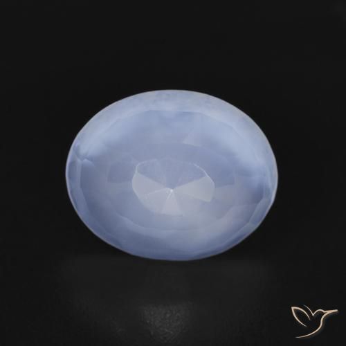 2.50ct Natural Purplish Blue Chalcedony, Oval, Transparent