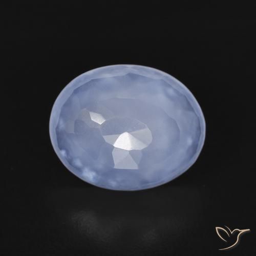 2.34ct Natural Purplish Blue Chalcedony, Oval, Transparent