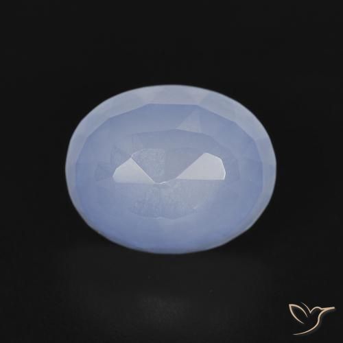 2.77ct Natural Purplish Blue Chalcedony, Oval, Transparent