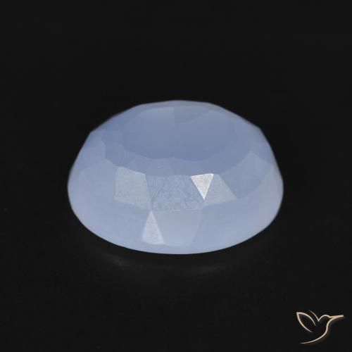 Chalcedony Gemstone in 10 x 8 mm (calibrated) Size for Sale, Chalcedony Stone in Purplish Blue Color