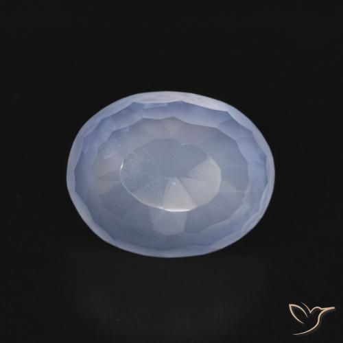 2.63ct Natural Purplish Blue Chalcedony, Oval, Transparent