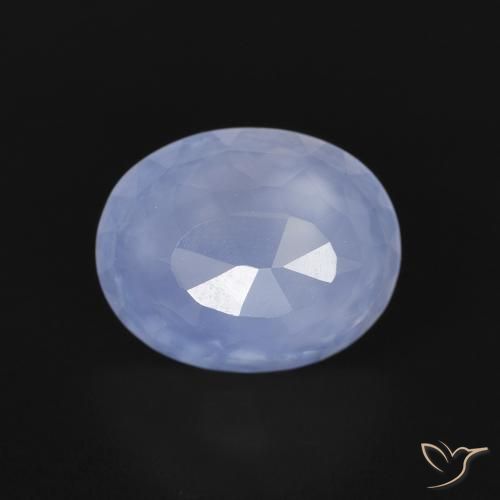 2.76ct Natural Purplish Blue Chalcedony, Oval, Transparent