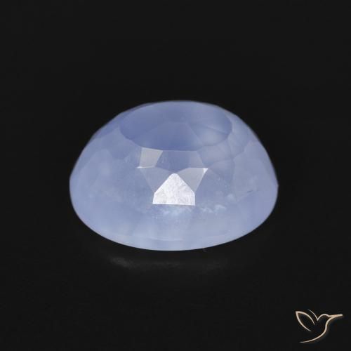 Chalcedony Gemstone in 10 x 8 mm (calibrated) Size for Sale, Chalcedony Stone in Purplish Blue Color
