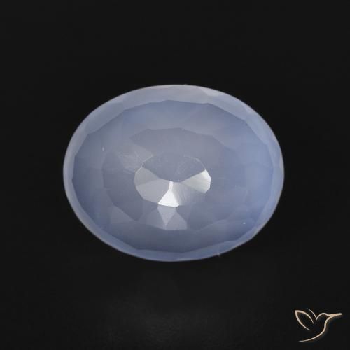 2.73ct Natural Purplish Blue Chalcedony, Oval, Transparent
