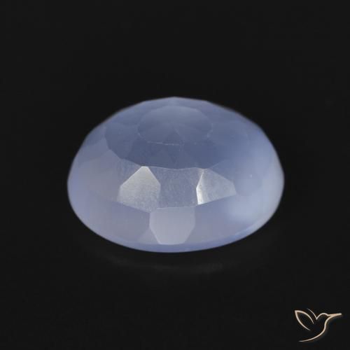 Chalcedony Gemstone in 10 x 8 mm (calibrated) Size for Sale, Chalcedony Stone in Purplish Blue Color