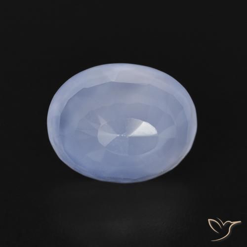 2.73ct Natural Purplish Blue Chalcedony, Oval, Transparent