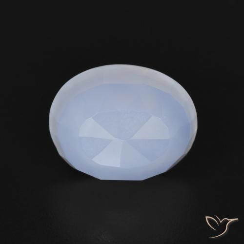 2.83ct Natural Light Purplish Blue Chalcedony, Oval, Transparent