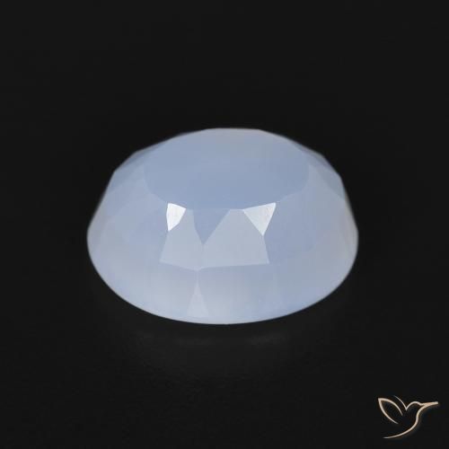 Chalcedony Gemstone in 10 x 8 mm (calibrated) Size for Sale, Chalcedony Stone in Light Purplish Blue Color