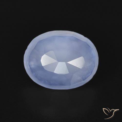 2.56ct Natural Purplish Blue Chalcedony, Oval, Transparent