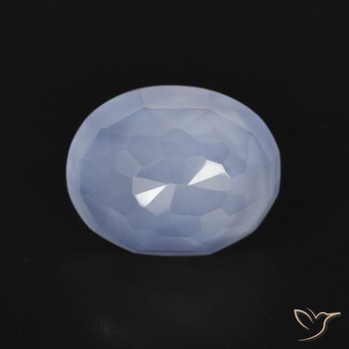2.90ct Natural Purplish Blue Chalcedony, Oval, Transparent