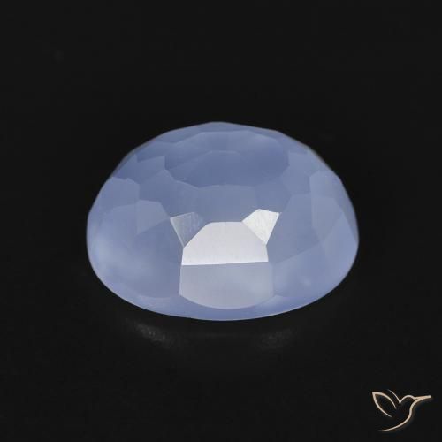 Chalcedony Gemstone in 10 x 8 mm (calibrated) Size for Sale, Chalcedony Stone in Purplish Blue Color