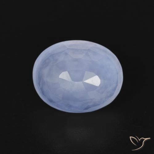 2.70ct Natural Purplish Blue Chalcedony, Oval, Transparent