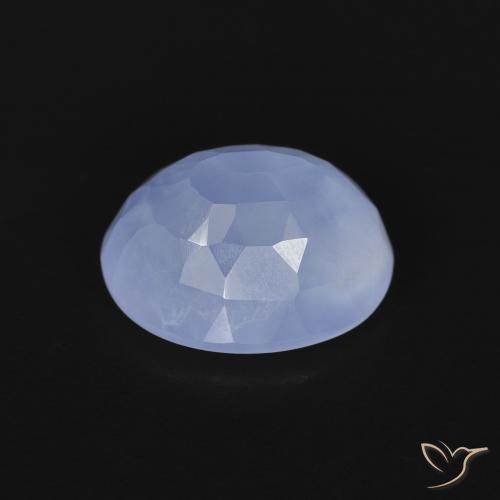 Chalcedony Gemstone in 10 x 8 mm (calibrated) Size for Sale, Chalcedony Stone in Purplish Blue Color