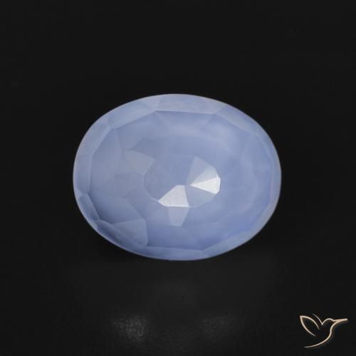 2.83ct Natural Purplish Blue Chalcedony, Oval, Transparent