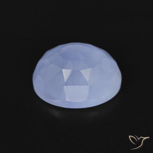 Chalcedony Gemstone in 10 x 8 mm (calibrated) Size for Sale, Chalcedony Stone in Purplish Blue Color