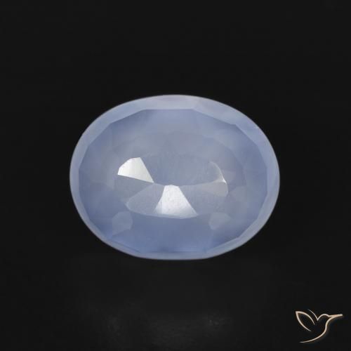 2.68ct Natural Purplish Blue Chalcedony, Oval, Transparent