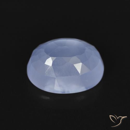 Chalcedony Gemstone in 10 x 8 mm (calibrated) Size for Sale, Chalcedony Stone in Purplish Blue Color