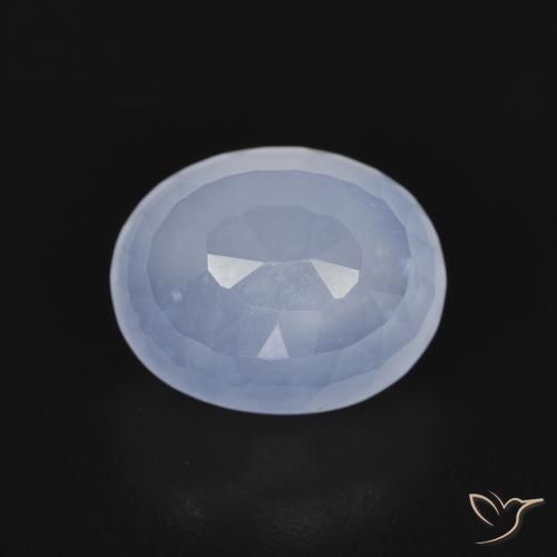 2.82ct Natural Purplish Blue Chalcedony, Oval, Transparent