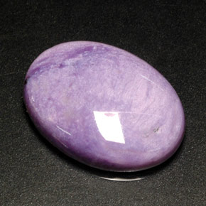 8.19 ct Violet Charoite Stone, Natural Charoite in Oval Cabochon Shape for Sale
