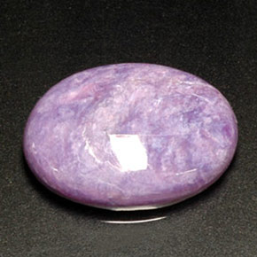 8.22 ct Violet Charoite Gemstone, Charoite Gem in Oval Cabochon Shape for Sale.